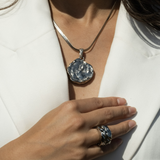 CORONADO LOCKET NECKLACE SILVER